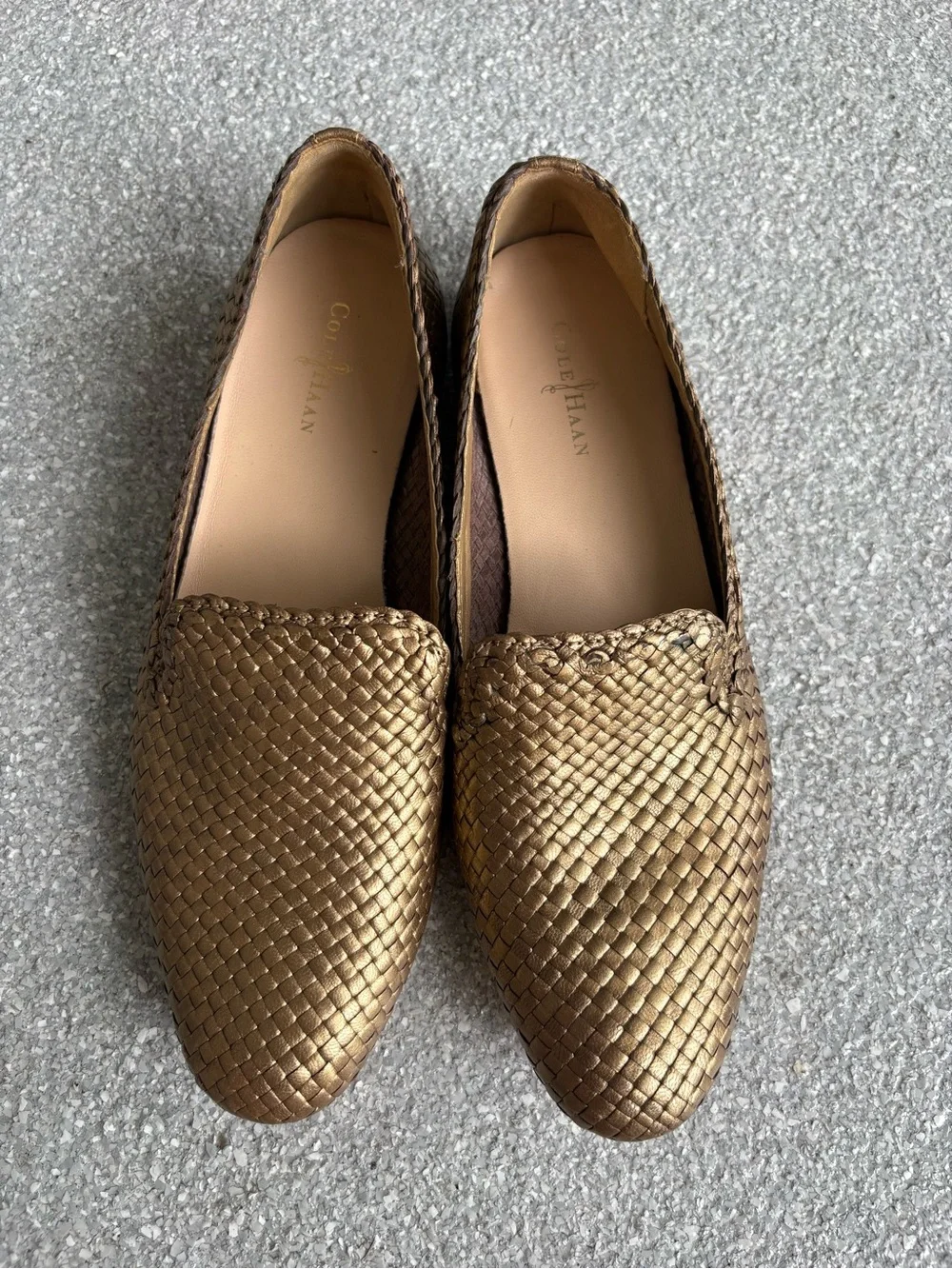 Cole HaanWoven Metallic Slip-On Loafers size 9.5